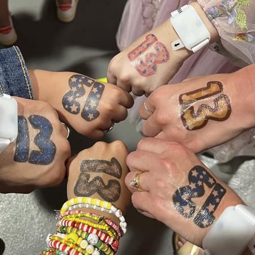 Glow in the Dark Temporary Hand Tattoos 24 Pcs Party Favors