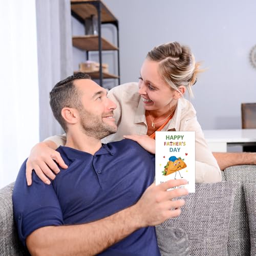 Funny Taco Father's Day Card for Husband and Dad with Envelope