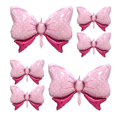 Jumbo Coquette Bow Balloons - 4pcs Pink Oversized Party Decor