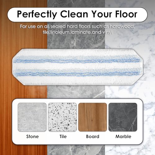 H2prO Replacement Mop Pads - 3 Pack Compatible with O-Cedar Mop