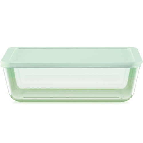 Pyrex Colors Tinted (11 Cup) Large Rectangular Food Storage Container, Snug Fit Non-Toxic Plastic BPA-Free Lids, Freezer Dishwasher Microwave Safe