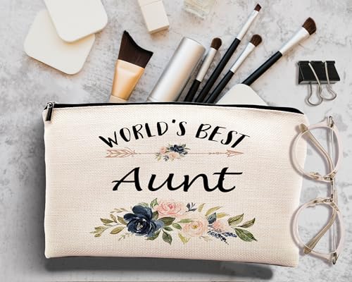 Aunt Makeup Bag Travel Cosmetic Pouch Best Gift for Auntie