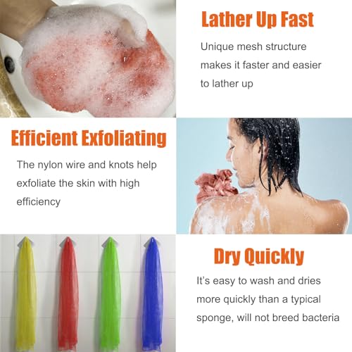Unifab Authentic African Exfoliating Net Sponge Body Scrubber Pink