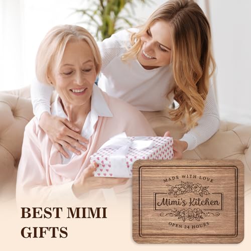 Wood Walnut Cutting Board for Kitchen - Personalized Mimi Gift - 11x8.5 Inch - Gift for Mimi
