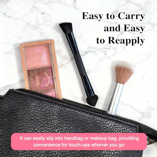 Dual-Ended Hairline Contour Brush and Precision Sponge Tip for Root Touch-Ups
