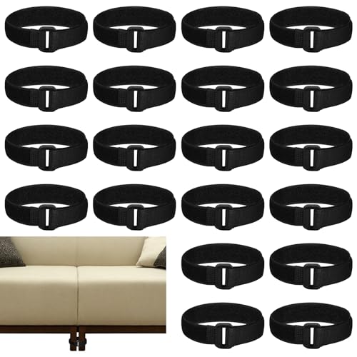 20 Pcs Sectional Couch Connectors - Heavy-Duty Nylon Anti-Slip Straps