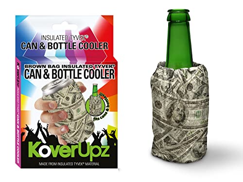 KoverUpz Insulated Can and Bottle Cooler Sleeve - Cash Money Tyvek