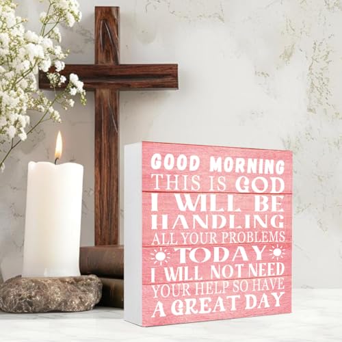 Christian Inspirational Wooden Sign - Good Morning, This is God