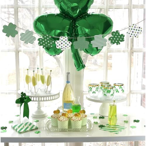 St. Patrick's Day Wooden Shamrock Garland with Jute Rope