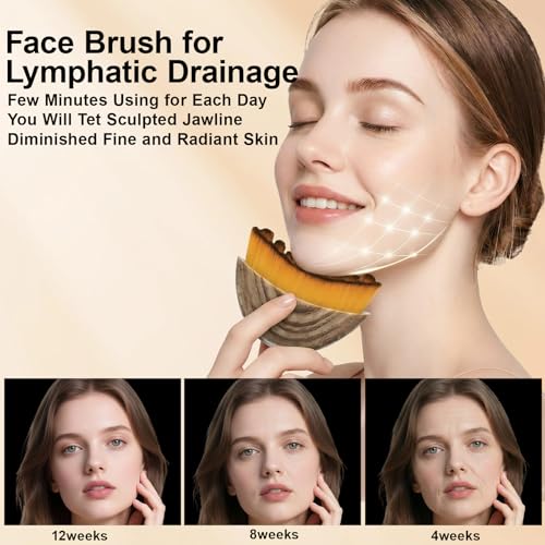 Lymphatic Contour Face Brush for Facial Sculpting and Drainage