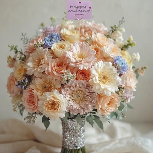 40Pcs 12 Inch Heart Floral Card Holders for Wedding & Party Decorations