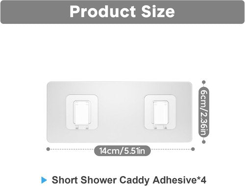Lsnisni Shower Caddy Adhesive Strips - Waterproof Replacement for No-Drill Bathroom & Kitchen Storage | 4 Pack