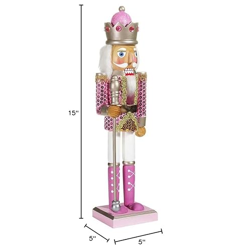 Kurt S. Adler Kurt Adler 15-Inch Pink Nutcracker, Multi