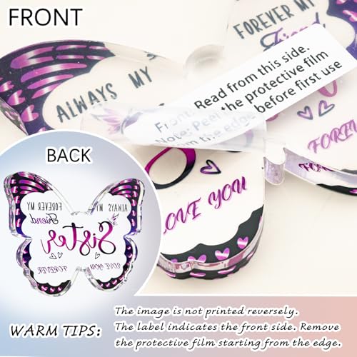 Sister Gift Acrylic Butterfly Plaque - Heartfelt Friendship Gift for Women
