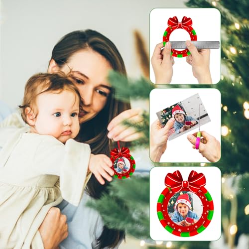 Personalized 2025 Family Christmas Ornament Photo Frame