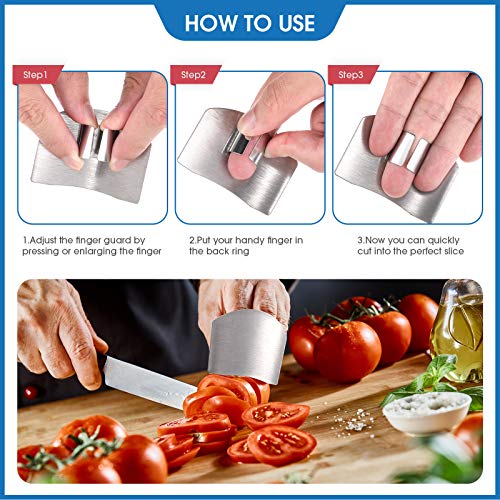 Patelai Finger Guards - 6-Piece Adjustable Knife Protectors for Safe Food Chopping