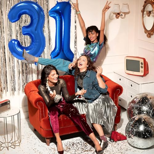 40 Inch Dark Blue Number 8 Foil Balloon for Birthday Parties