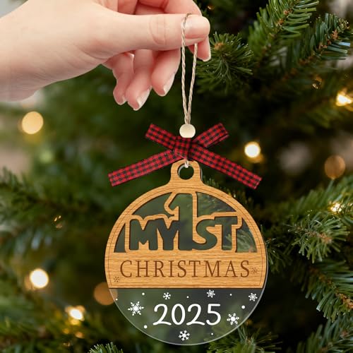 Personalized Baby's First Christmas Ornament 2025 - Keepsake Decoration