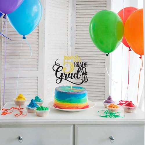 Congrats Grad Cake Topper 2026 - 5th Grade Graduation Decorations