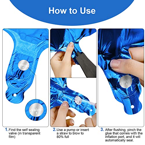 40 Inch Blue Number 2 Balloon for 2nd Birthday Decoration
