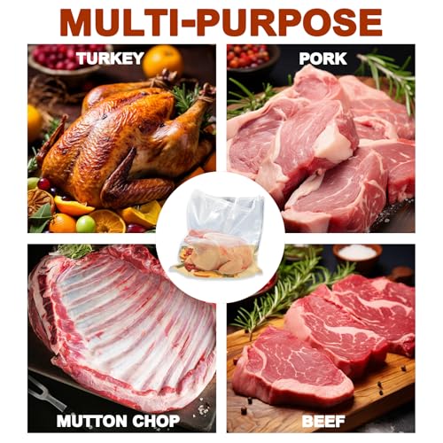 Daarcin Extra Large Turkey Brine Bags 26x24in 35lb Food Grade Saline Bags (3 Pack)