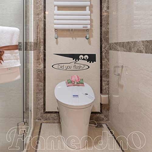 Did You Flush Toilet Seat Stickers - 2 Pack Funny Bathroom Decals