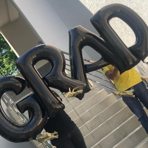 Black Letter Q Foil Balloon 40 Inch for Party Decorations