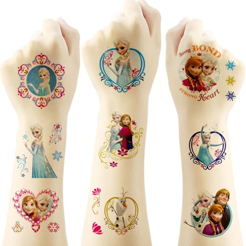 Frozen Temporary Tattoos for Kids - 20 Sheets Waterproof Party Favors