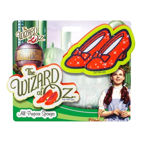 Spoontiques Wizard of Oz Dual-Sided Non-Scratch Cleaning Sponges, 2-Pack