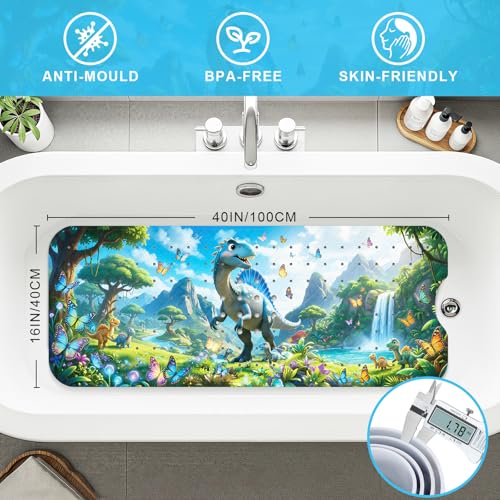 Elisstaence Cartoon Non-Slip Baby Bath Mat - 40"x16" Eco-Friendly