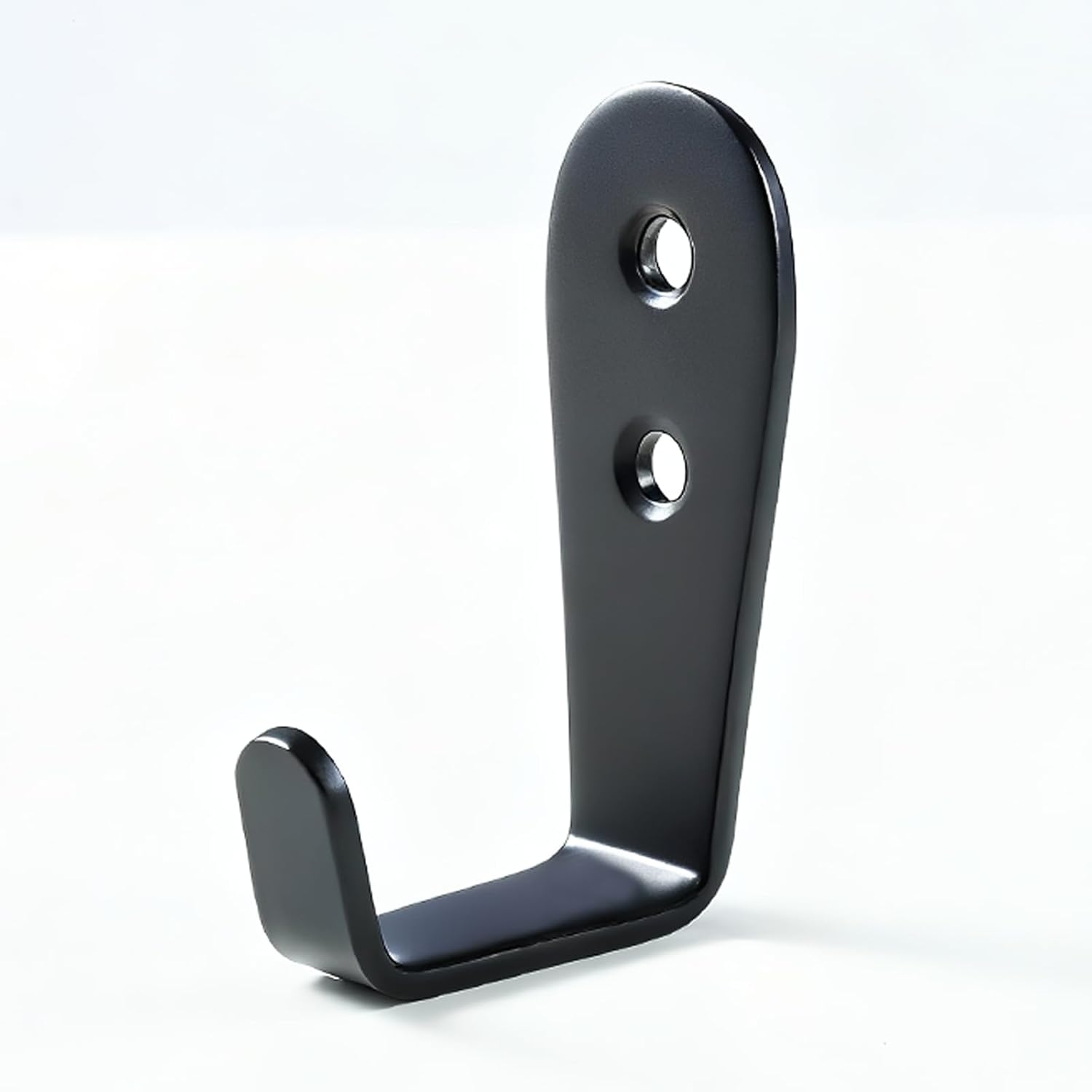 Skiennix Stainless Steel Wall Hooks - Heavy Duty Key Holder & Coat Hanger, 8 Pack (Black)