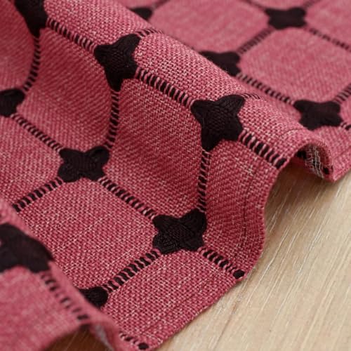 12x90 Inch Farmhouse Red Brown Plaid Table Runner - Seasonal Christmas Decor