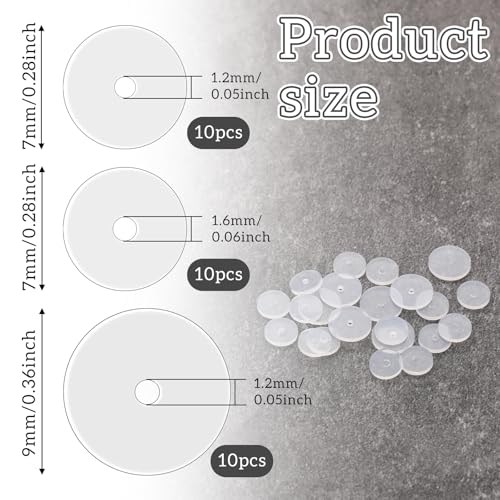 Clear Silicone Piercing Discs for Healing Bumps & Keloids - 30 Pcs