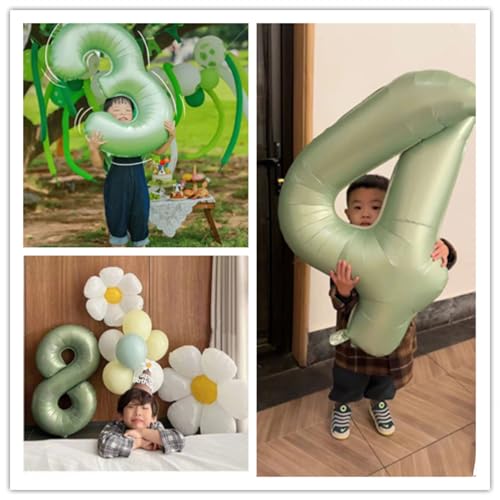 Olive Green Number 6 Foil Balloon - 40'' Self-Inflating Decoration