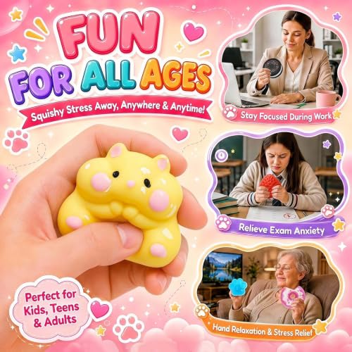 ZiZa Squishy Fidget Toy Set – Sensory Stress Relief Squeeze Toys for Kids