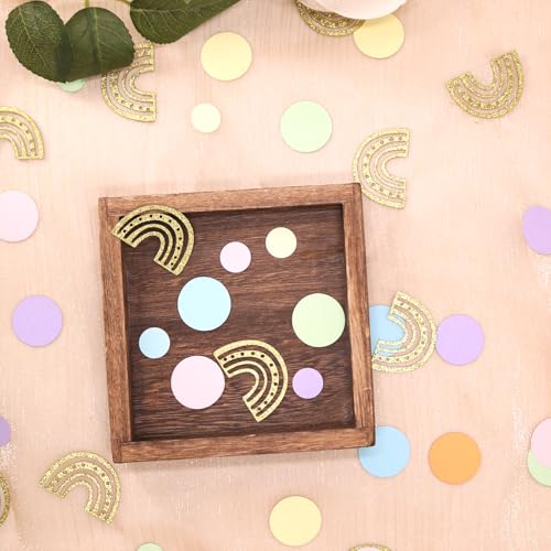 Rainbow Confetti Decorations - 240 PCS Pastel Party Decor