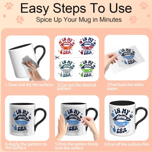 Elewins 12 Pcs Ball Games UV DTF Cup Wrap Transfers for Mugs