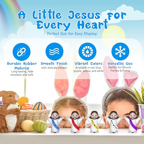 25 Pcs Little Jesus Figures - 1.4 Inch Mini Religious Statues for Party Favors
