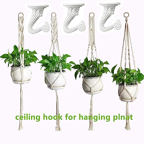 Heavy Duty Ceiling Hooks for Hanging Plants - 6 Sets