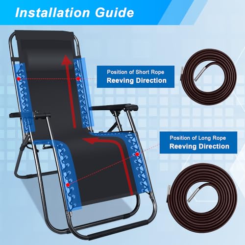 COITEK 4PCS Universal Replacement Cords for Zero Gravity Chairs