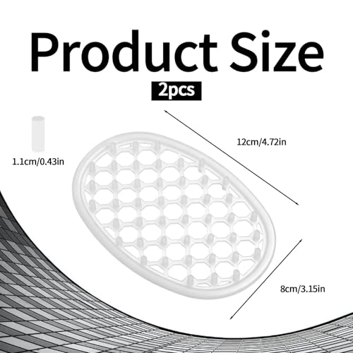 Silicone Soap Dish Set - Non-Slip, Efficient Drainage, 2 Pcs