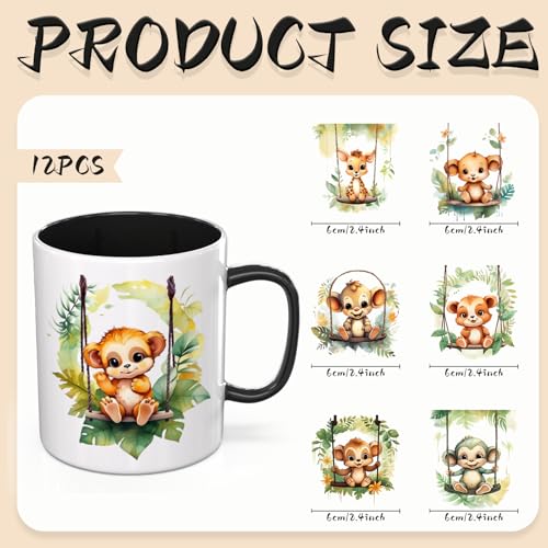DORSBABY UV DTF Cup Wrap Stickers - 12 Assorted Designs