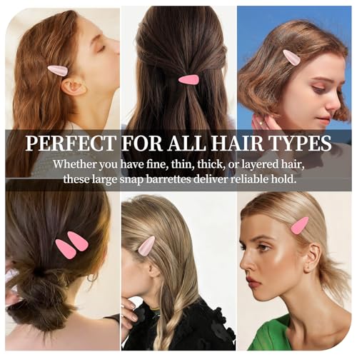 Pink Acetate Duck Bill Hair Clips 4-Piece Set for Women