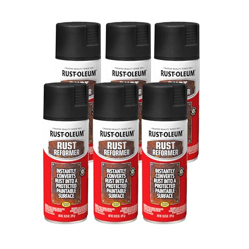 Rust-Oleum Stops Rust Reformer Flat Black Spray Paint - 6 Pack