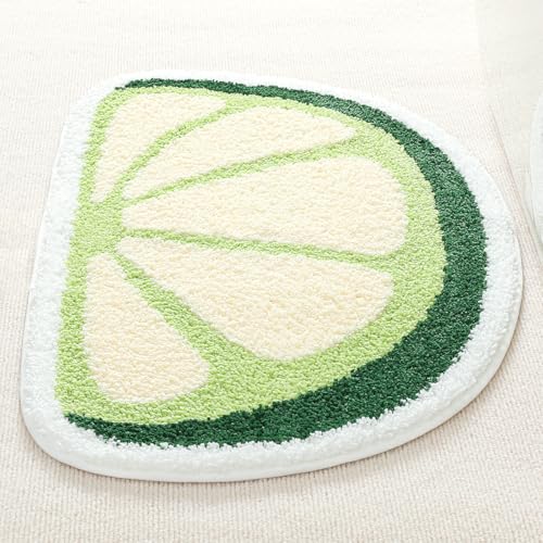 Molesun Lime Bath Mat - Plush Microfiber Non-Slip, 16x24