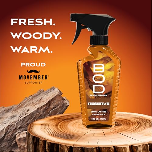 BOD Man Reserve Fragrance Body Spray, 8 fl oz - Warm Bourbon Scent