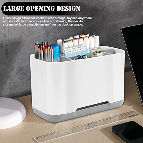 Cerpourt Large Toothbrush Holder, Anti-Slip Electric Toothbrush Organizer - Grey