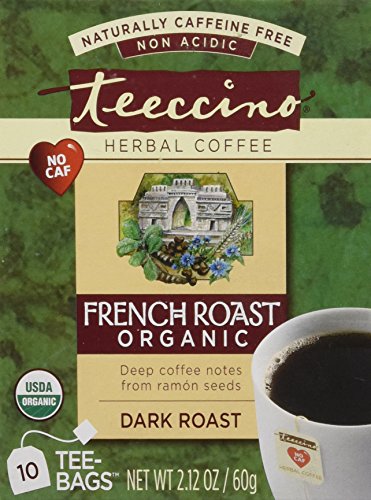 Teeccino French Roast Herbal Tea - 10 Bags, Caffeine Free & Prebiotic