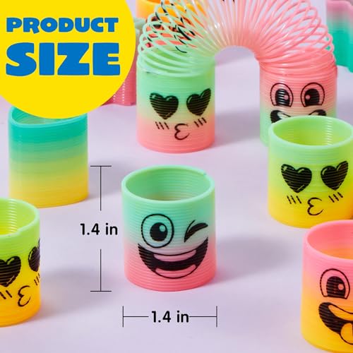 JOYIN 30 Pcs Mini Rainbow Coil Spring Toys - Fidget Party Favors