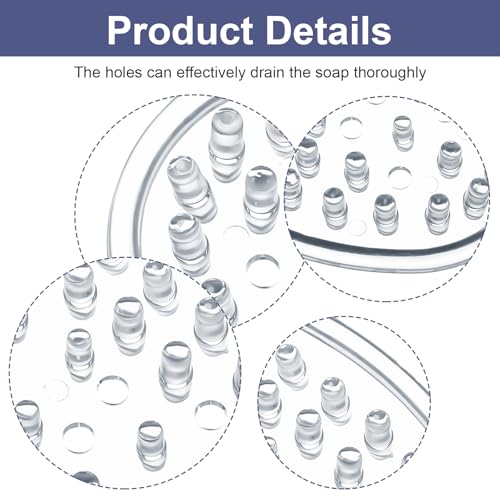 2-Pack Self-Draining Plastic Soap Holder for Kitchen & Bathroom